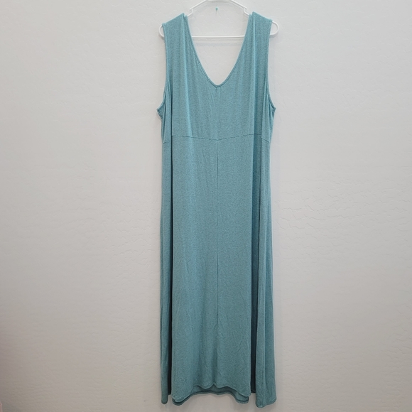 NWT Forgotten Grace Front Pleat Maxi Dress In Robin Egg Chambray Women's Size 3X - Picture 4 of 12